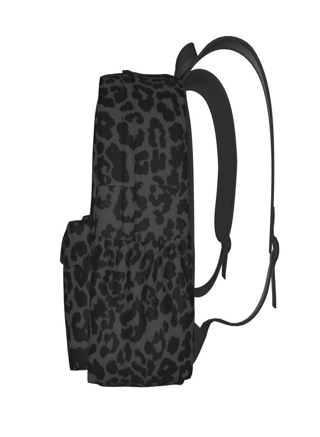 cfpolar 17 Inch Backpack Dark Gray Cheetah Leopard Print Laptop Bag Shoulder Bag School Bookbag Casual Daypack For Boys Girls - Image 2